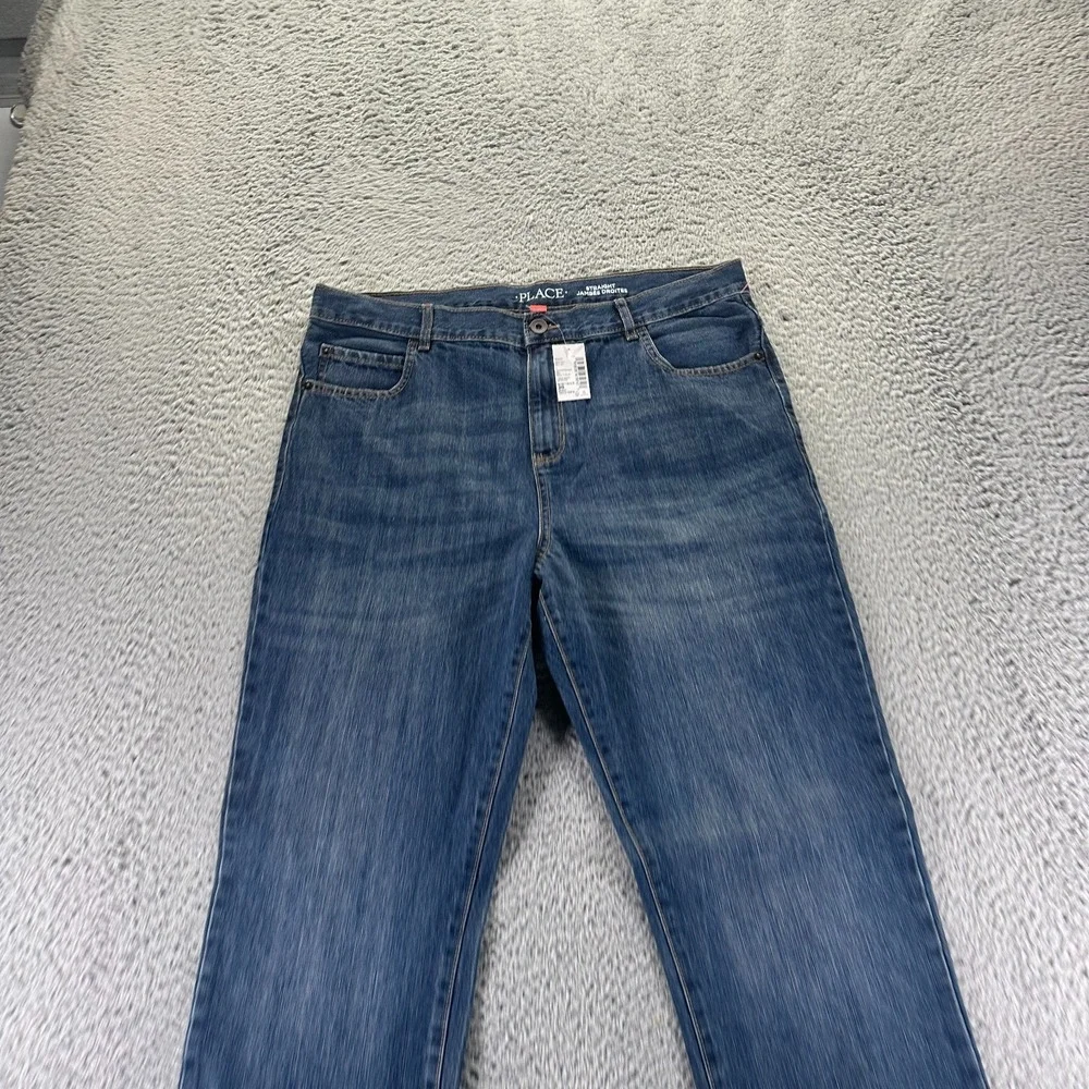The Children's Place Jeans‎ Boys 20H Blue Cotton Denim Straight Leg Faded Travel